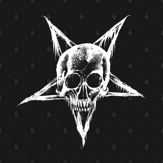 Skull Pentagram by wildsidecomix