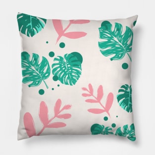 Tropical Leaves - Monstera Deliciosa pattern Pillow