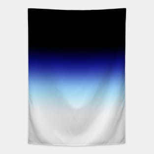 White Blue Black Gradient Pattern Print Tapestry