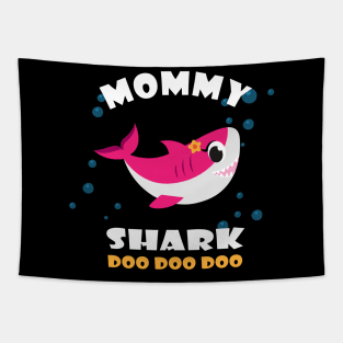 Mommy Shark Funny Mother's Day Gift for Women Birthday T-Shirt Tapestry