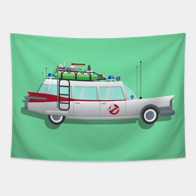 Ghostbusters Ecto-1 Tapestry by JMADISON