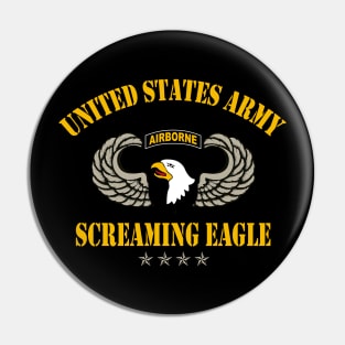 101st Airborne Paratrooper US Army Veteran - Screaming Eagle Pin