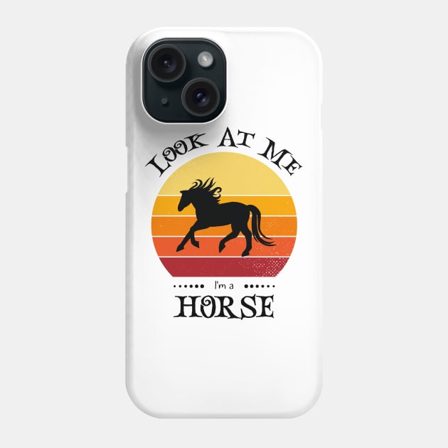 Funny Halloween Retro Vintage Horse Phone Case by Art master