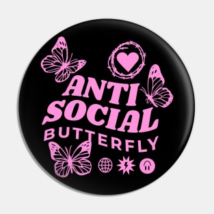 Anti Social Butterfly Pin