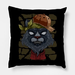 fashion cat street art Pillow