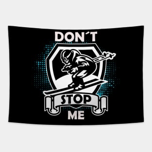 Don't Stop Me. Skiing Winter Sports Race Tapestry