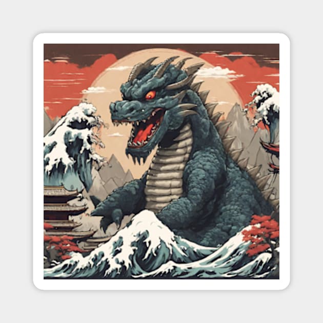 godzilla king of the monsters Magnet by cloudviewv2