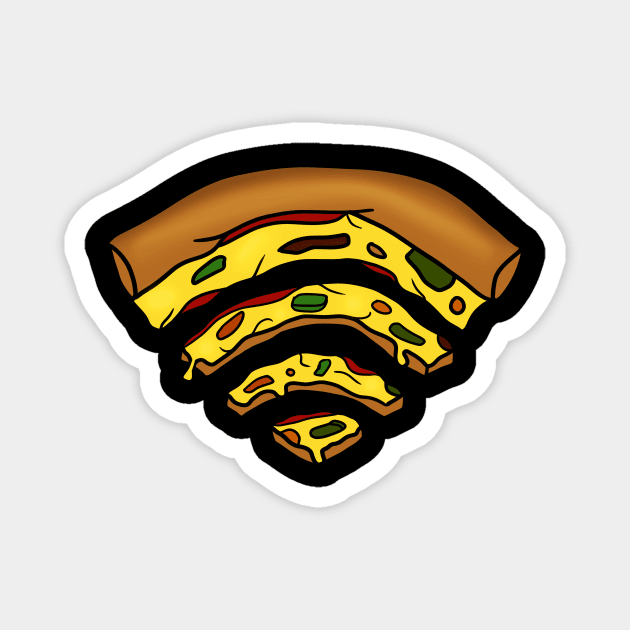 Pizza and Wifi, Funny Pizza Lover, Foodie Magnet by logiamerch