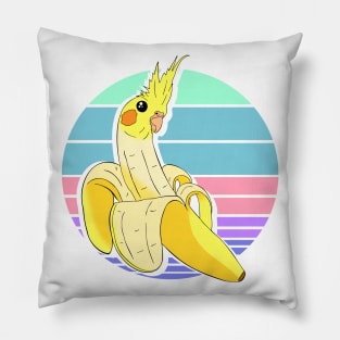 Aesthetic Banana Cocktiel Doodle Pastel Pillow