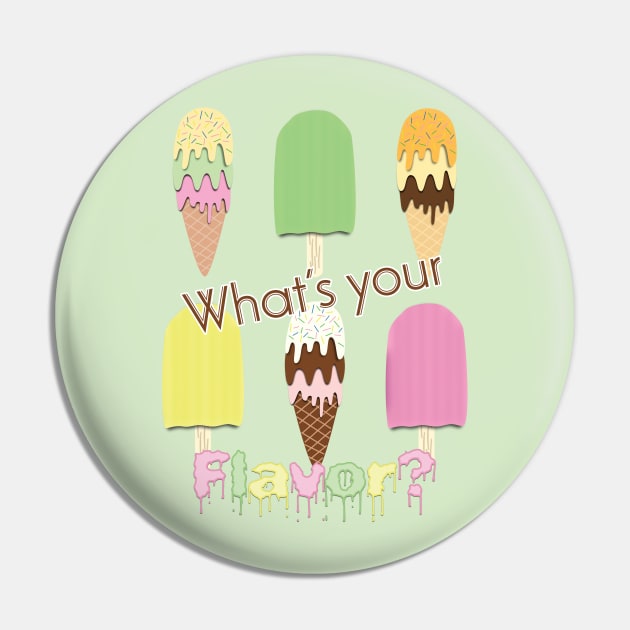 What's Your Flavor? Cute Ice Cream Cones & Popsicle Ice Blocks Pattern Pin by karenmcfarland13