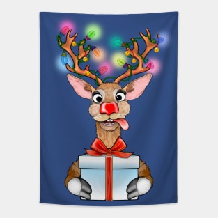 Adorable Christmas Reindeer Tapestry