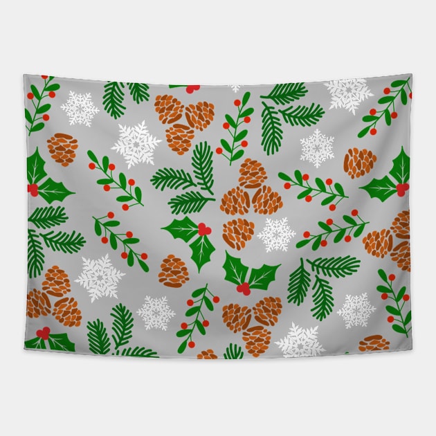 Pine Tree Branches and pinecone holidays decorative Pattern design gift Tapestry by CuTeGirL21