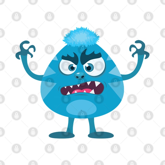 Funny Blue Monster by Rebelion