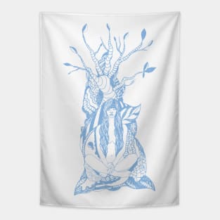 Light Blue Deep Thoughts Tapestry