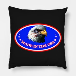 MADE IN THE USA (American Flag on Eagle) Pillow