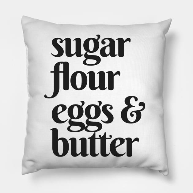 Four Essential Ingredients Pillow by Feastinthyme