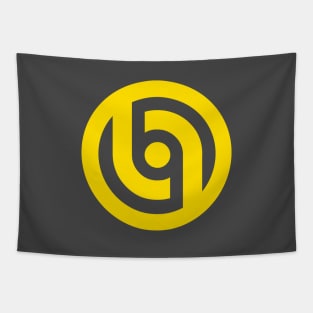 Yellow Circle Logo Tapestry