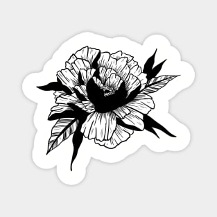 Tattoo Flash Blooming Flower Magnet