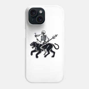 Skeleton Ride Black Panther Phone Case