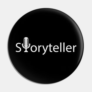 Storyteller typographic logo Pin