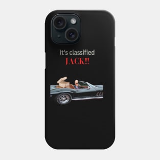 Joe Biden in his Corvette with classified box, funny mugs, gift mug, apparel, t-shirts, shirts Phone Case