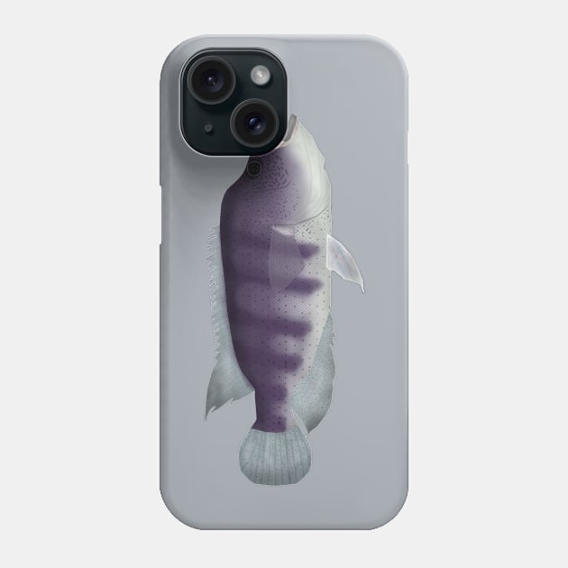 Wolf Cichlid Phone Case by FishFolkArt