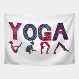 yoga poses, heart rate meditation namaste Tapestry