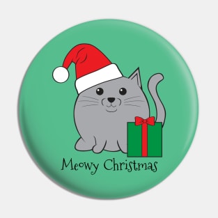 Meowy Christmas Pin