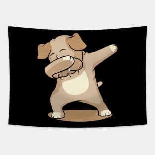 'Cute Dabbing Dog' Cool Dabbing Dog Bulldog Tapestry