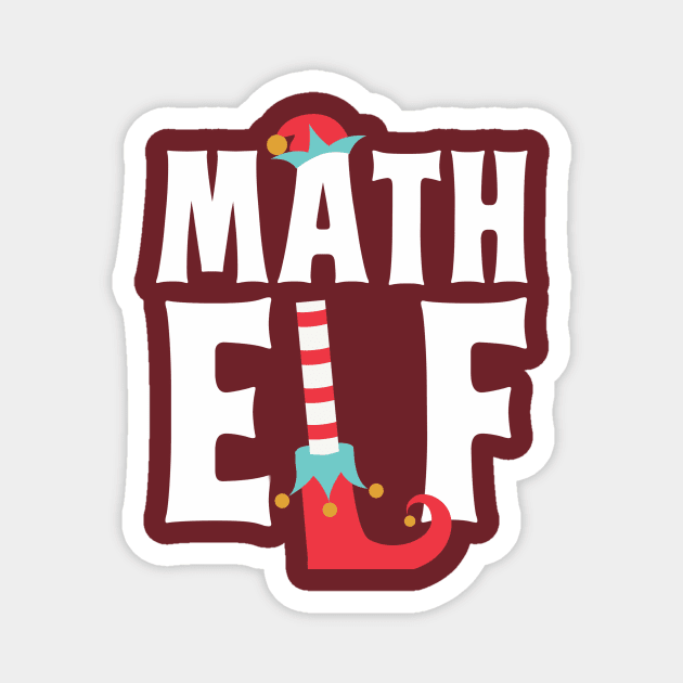 Math Elf Math Teacher Christmas Magnet by Giggias