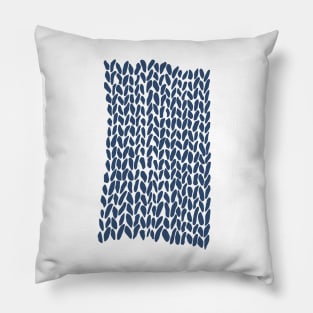 Hand Knit Zoom Navy Pillow