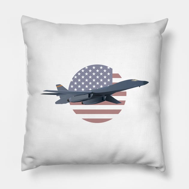 American Heavy Bomber B-1 Lancer Pillow by NorseTech