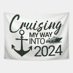 Cruising My Way Into 2024 New Year 2024 Cruise Tapestry