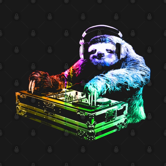 DJ Sloth by robotface