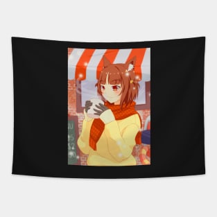 Nekopara Azuki's Hot Coffee and First Snow Tapestry