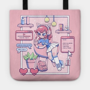 Girl with headphones Tote