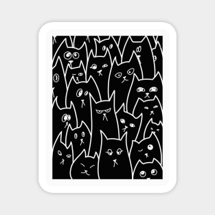 Cartoon Qute Cat Doodle / Cat illustration Magnet