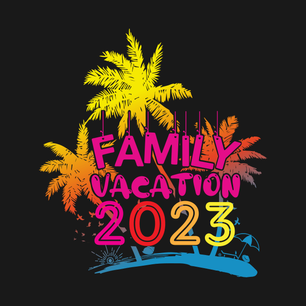 Family Vacation 2023 Beach Summer Matching for Men Women Kid by KRMOSH