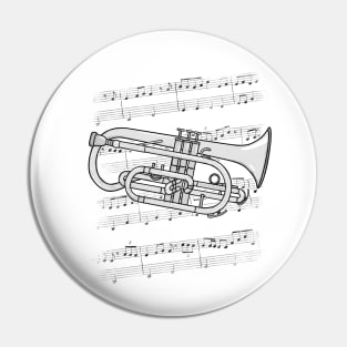 Cornet Player Cornetist Brass Musician Pin