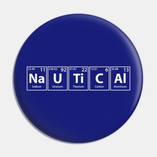 Nautical (Na-U-Ti-C-Al) Periodic Elements Spelling Pin