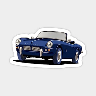 Dark Blue Triumph Spitfire Magnet