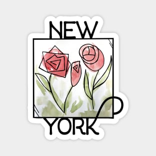 New York State Flower Magnet