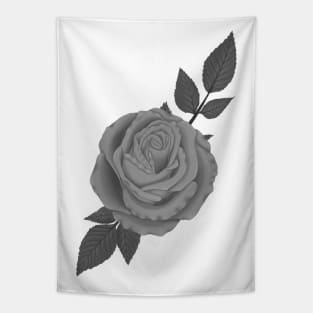 Rose Black and White Tapestry