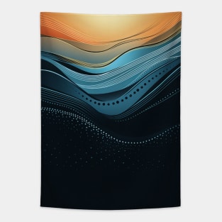 Minimalist Waves Tapestry