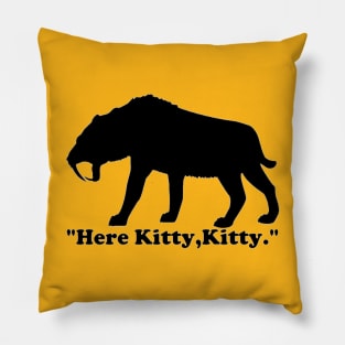 Saber-Tooth Black Pillow