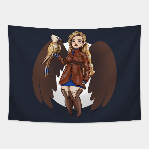 Bird Girl Tapestry by Perezart99