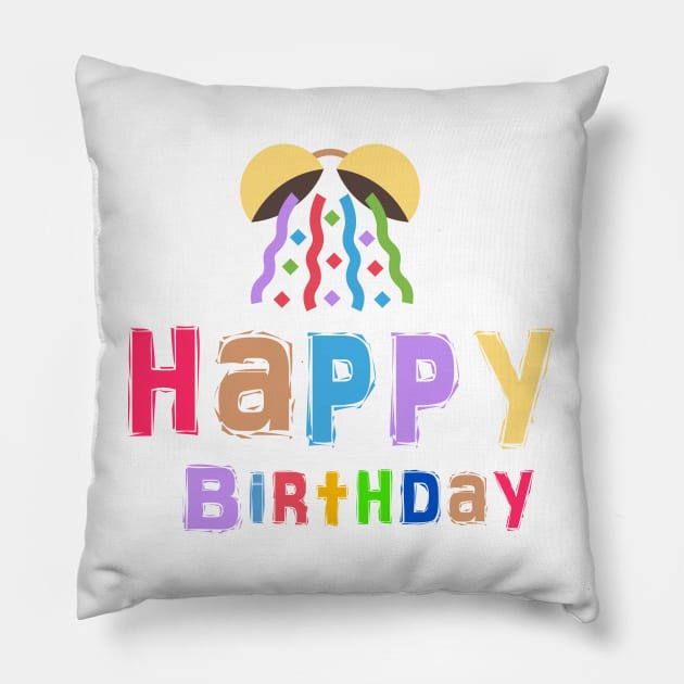 happy birthday Pillow by sarahnash