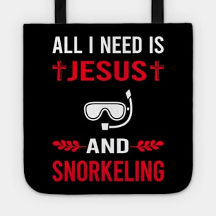 I Need Jesus And Snorkeling Snorkelling Snorkel Snorkeler Tote