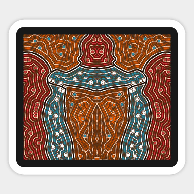 An Illustration Based On Aboriginal Style Of Dot Painting