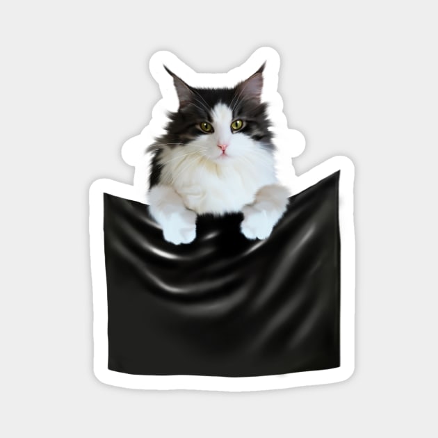 Ragamuffin Cat, Funny Cat Inside Pocket Magnet by logiamerch